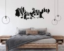 Deer in the Woods Silhouette Decal - Nature Scene Wall Sticker - Woodland Nursery Decor 